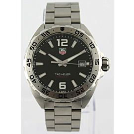 TAG HEUER FORMULA 1 WAZ1112.BA0875 DATE QUARTZ GENTS BLACK STEEL SPORTS WATCH
