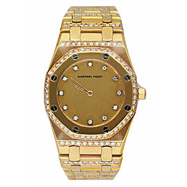 Audemars Piguet Royal Oak Diamond Dial 18K Yellow Gold Ladies Watch