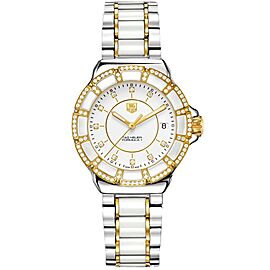 NEW TAG HEUER FORMULA 1 DIAMOND TWO TONE CERAMIC LADIES WATCH