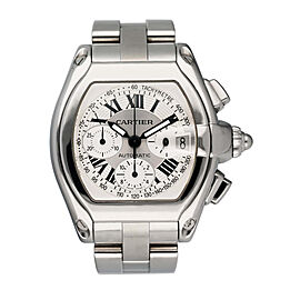 Cartier Roadster XL 2618 Sliver Dial Mens Watch