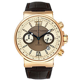 Ulysse Nardin Maxi Marine 18K Rose Gold Mens Watch