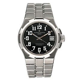 Vacheron Constantin Overseas Black Dial Steel Mens Watch