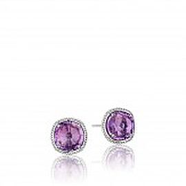 Tacori Sterling Silver & Lavender Amethyst Stud Earrings