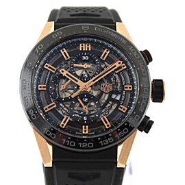 Tag Heuer Carrera CALIBRE HEUER 01 Rose Gold Black SKELETON Watch