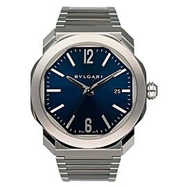 Bvlgari OCTO Roma Blue Dial Mens Watch