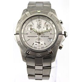 Tag Heuer 2000 CN1111.BA0337 Chronograph Professional Steel Silver Mens Watch