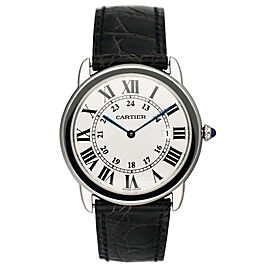 Cartier Ronde Solo Silver Dial Mens Watch