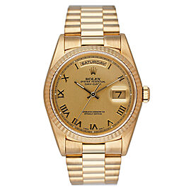 Rolex Day Date 18K Yellow Gold Mens Watch
