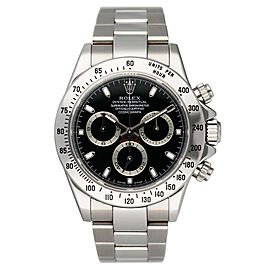 Rolex Daytona Black Dial Stainless Steel Mens Watch
