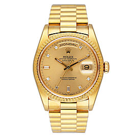 Rolex Day Date Diamond Dial Mens Watch
