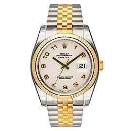 Rolex Datejust Ivory Anniversary Dial Mens Watch