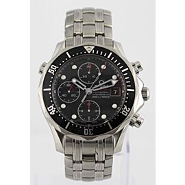 OMEGA SEAMASTER BLACK AUTOMATIC CHRONOGRAPH MENS SWISS WATCH