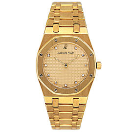 Audemars Piguet Royal Oak Diamond Dial Yellow Gold Mens Watch
