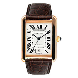 Cartier Tank Solo 18K Rose Gold Mens Watch