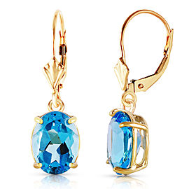 6.25 CTW 14K Solid Gold Encourage Blue Topaz Earrings