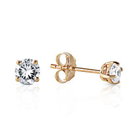 0.3 CTW 14K Solid Gold Stud Earrings 0.30 CTW Natural Diamond