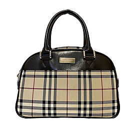 House Check Canvas Handbag