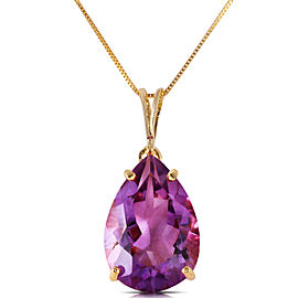 5 CTW 14K Solid Gold Reality Bites Amethyst Necklace