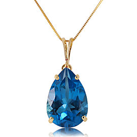 6.5 CTW 14K Solid Gold Joy Squad Blue Topaz Necklace
