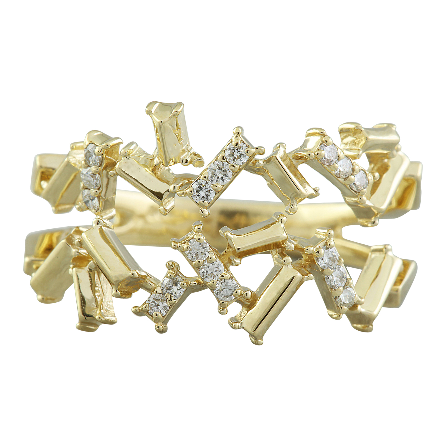 0.22 Carat 14K Yellow Gold Diamond Ring