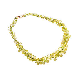Peridot Citrine Briolette Necklace