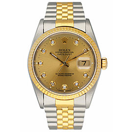 Rolex Datejust Diamond Dial Mens Watch