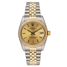Rolex Datejust 68273 Midsize Champagne Dial Ladies Watch