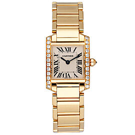 Cartier Tank Francaise WE1001R8 Diamond 18k Yellow Gold Ladies Watch
