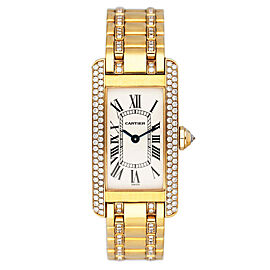 Cartier Tank Americaine Diamond Bezel Ladies Watch