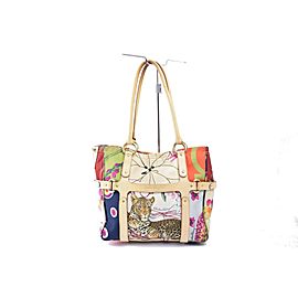 Salvatore Ferragamo Floral Shopper 868769 Multicolor Nylon Tote