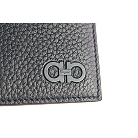 Salvatore Ferragamo Navy Blue Gancini Revival Gancio Leather Long 21mz1912 Wallet