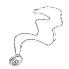 Chopard Happy Spirit Double Heart Diamond Pendant in 18K White Gold 1/2 Ctw