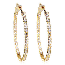 True Diamond Oval Hoop Earring in 18k Yellow Gold (1.92 CTW)