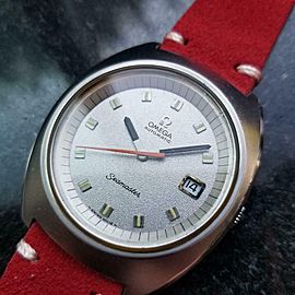 Men's Omega Seamaster cal.1002 Automatic w/Date, c.1970s Swiss Vintage LV352RED
