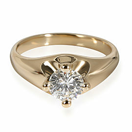 Bulgari Corona Diamond Solitaire Engagement Ring in 18K Gold G VS1 0.65 CTW