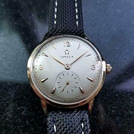 Men's Omega ref.6516 14K Solid Gold Bumper Automatic, c.1940s Swiss Vintage MA54