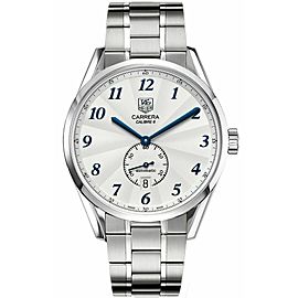 TAG HEUER CARRERA HERITAGE AUTOMATIC MENS SILVER LUXURY WATCH