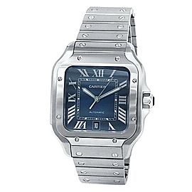 Cartier Santos De Cartier Stainless Steel Automatic Blue Men's Watch