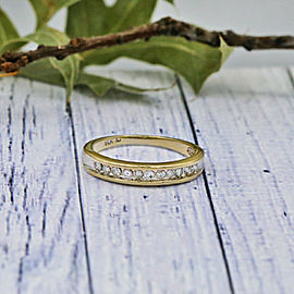 14k Yellow Gold Wedding Band features Round cut Channel-set Diamonds in 0.50ct
