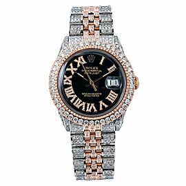 ROLEX DATEJUST BLACK MEN'S WATCH - 1601