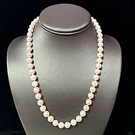 Akoya Pearl Necklace 14k Gold 20" 8.5 mm Certified $6,950 116379