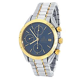 Omega Speedmaster Stainless Steel Yellow Gold Auto Blue Men's Watch 3311.80.00