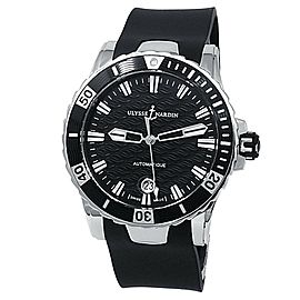 Ulysse Nardin Lady Diver Stainless Steel Black Wave Ladies Watch 8153-180-3/02