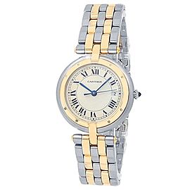 Cartier Panthere 18k Yellow Gold Stainless Steel White Ladies Watch