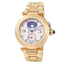 Cartier Pasha Moonphase 18k Yellow Gold Quartz White Men's Watch