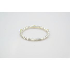 David Yurman 18K Yellow Gold, Sterling Silver Diamond Bracelet
