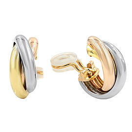 Cartier 18K Yellow Gold Diamond Earrings