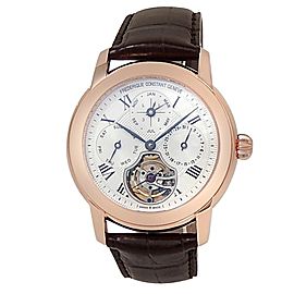 Frederique Constant Classic Tourbillon 18k Rose Gold Silver Watch FC-975MC4H4