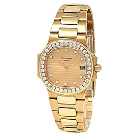 Patek Philippe Nautilus 18k Yellow Gold Quartz Champagne Watch 4700/3