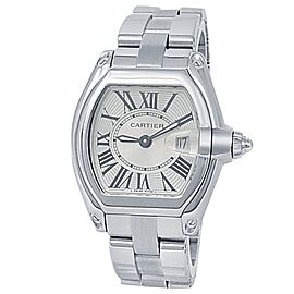 Cartier Roadster Stainless Steel Quartz Silver Midsize Watch
